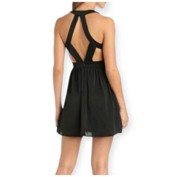 BCBGENERATIONS BLACK CUTOUT DRESS SZ.8 EUC. - Picture 2 of 9